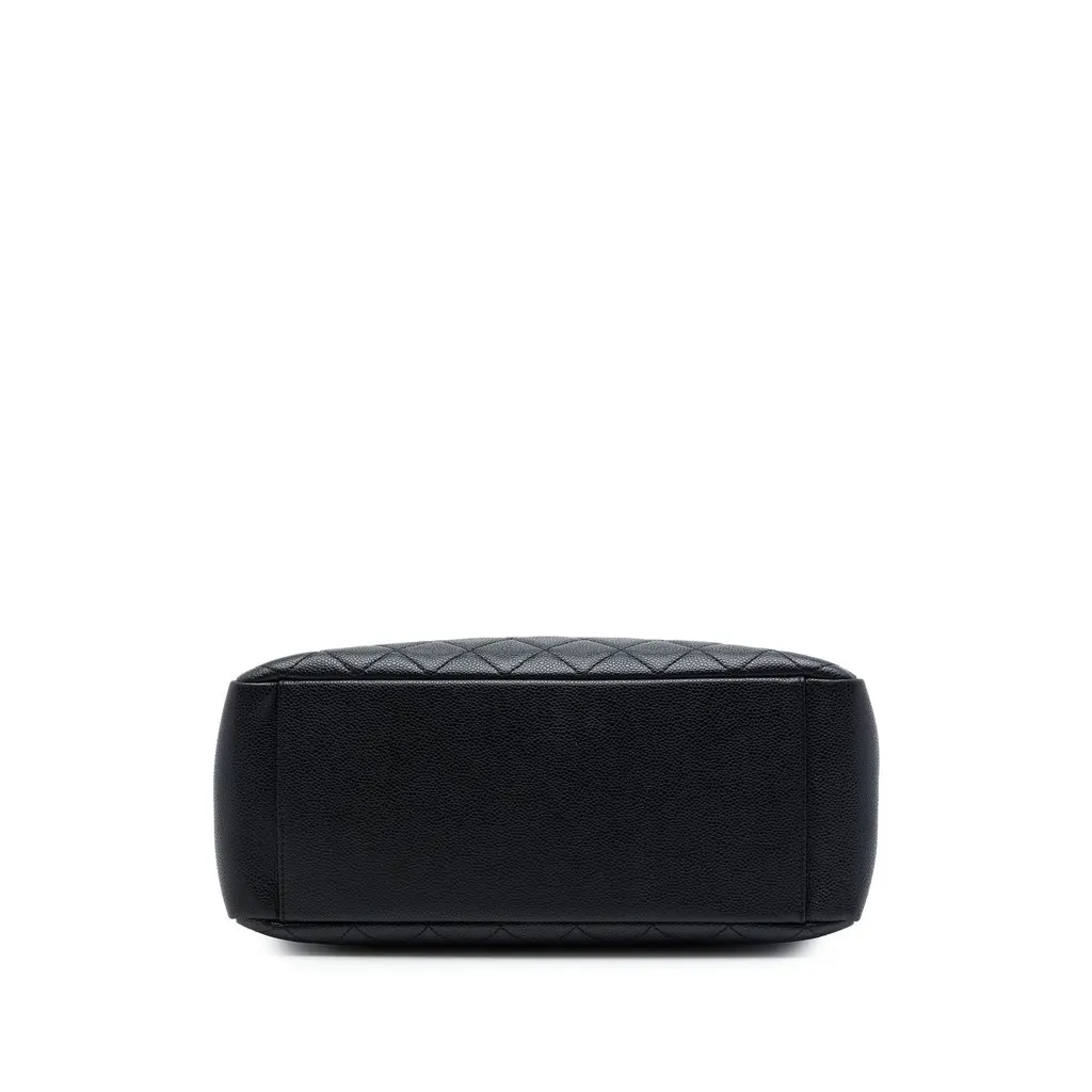 Chanel Caviar Grand Shopping Tote Black Leather Very good - Inside View