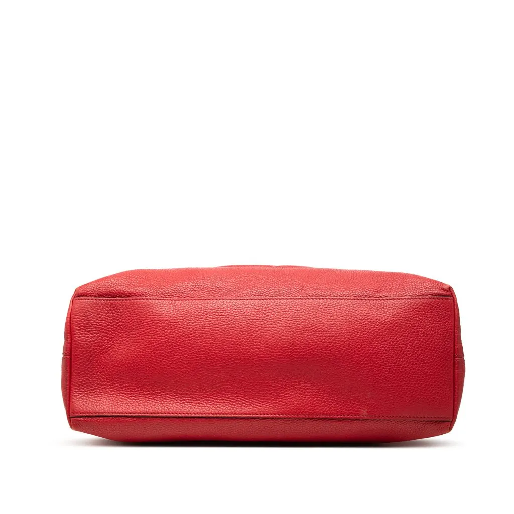 Gucci Medium Calfskin Soho Chain Tote Red Leather Very good - Inside View