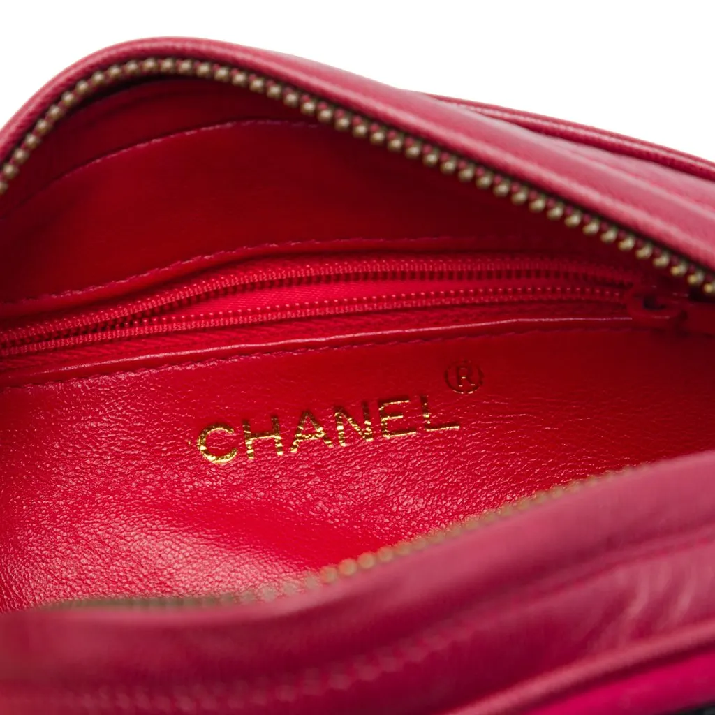 Chanel CC Embellished Suede Tassel Oval Crossbody Red Leather Very good - Box View