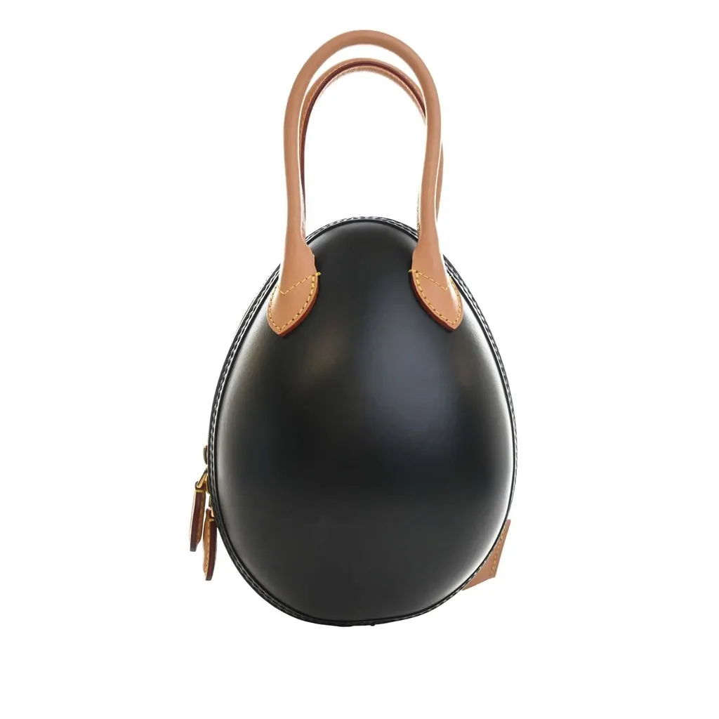 Louis Vuitton Monogram and Calfskin Egg Bag Brown Very good - Box View