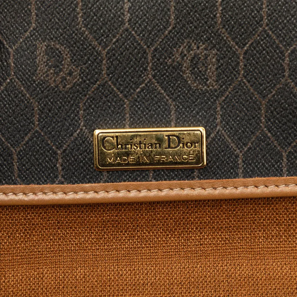 Dior Honeycomb Coated Canvas Crossbody Black Canvas Good - Box View