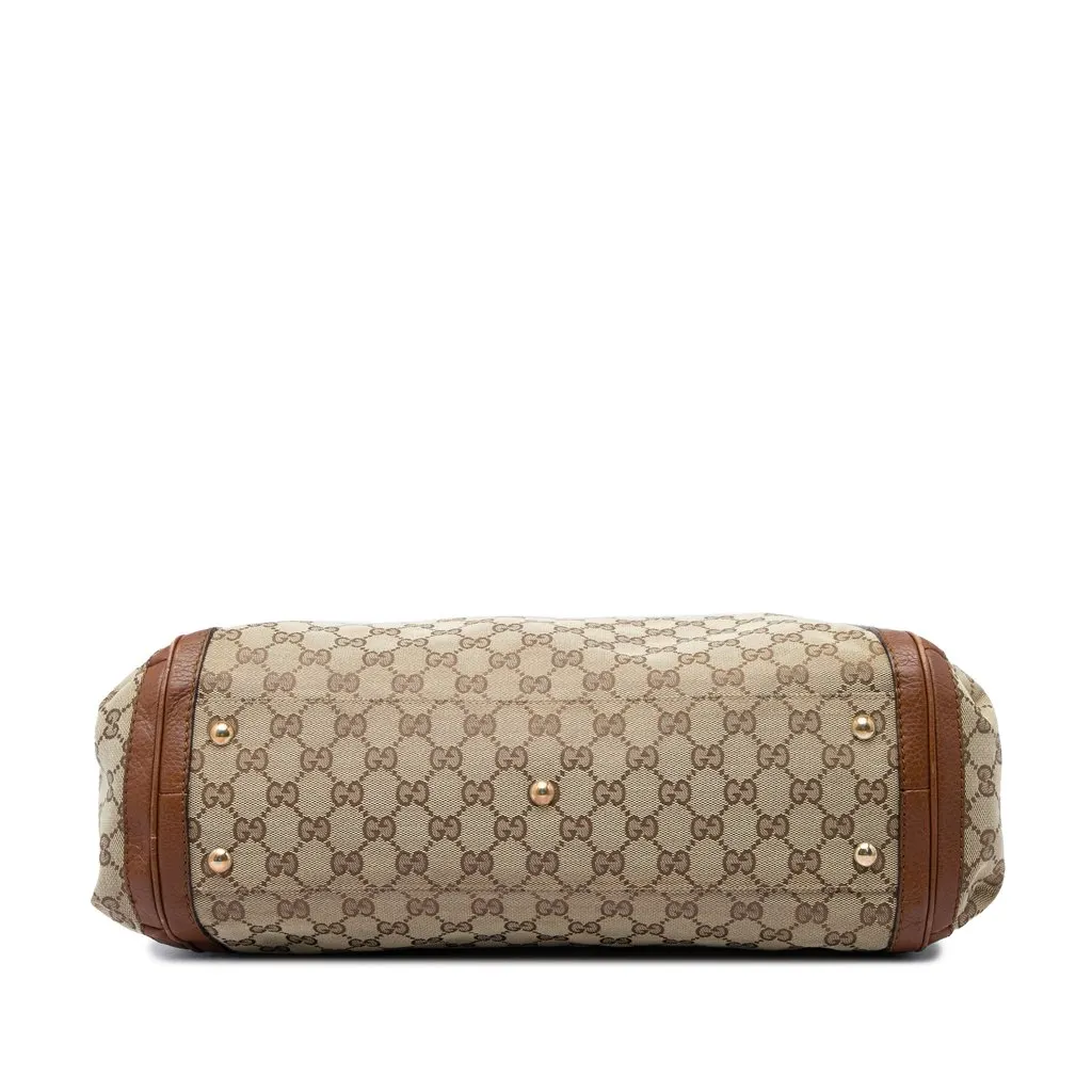 Gucci GG Canvas Bella Convertible Tote Beige Canvas Very good - Inside View