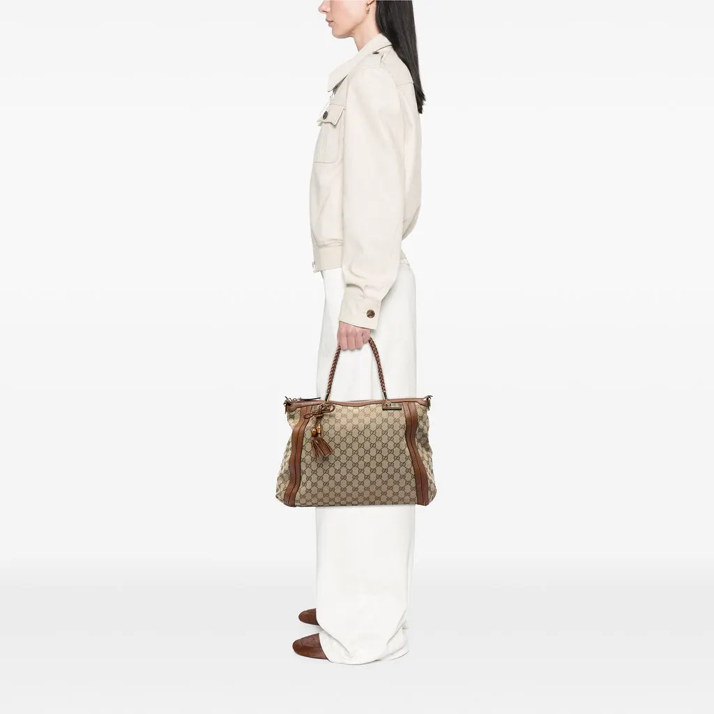 Gucci GG Canvas Bella Convertible Tote Beige Canvas Very good - Box View