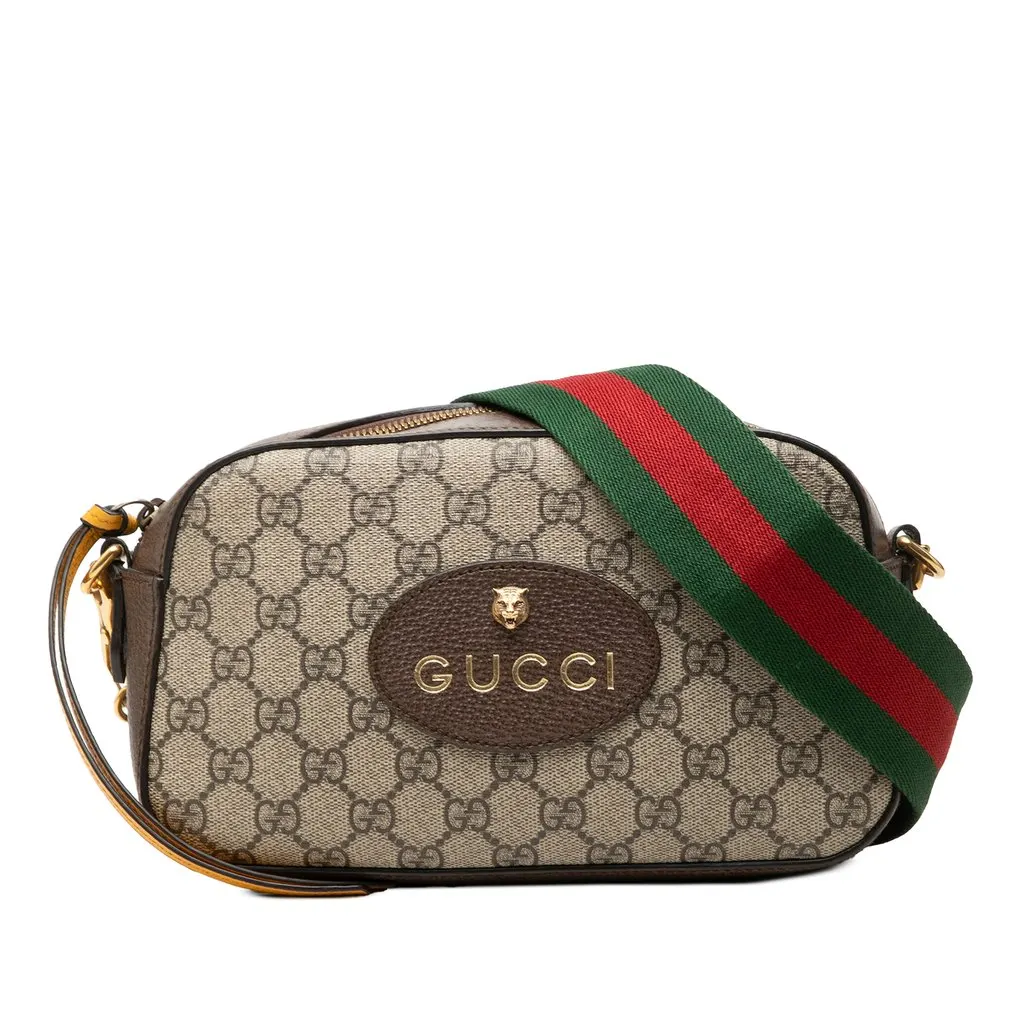 Gucci GG Supreme Web Neo Vintage Crossbody Beige Canvas Very good - Front View