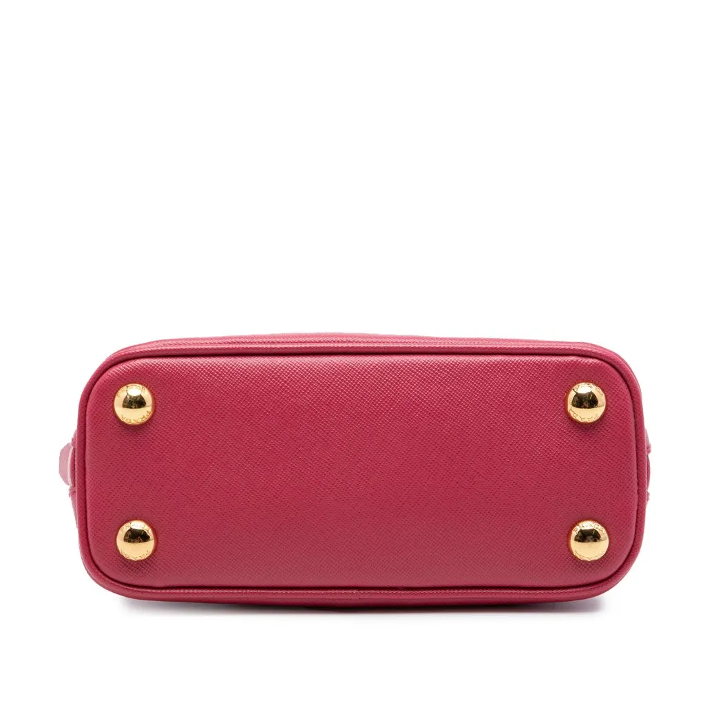 Prada Mini Saffiano Lux Promenade Satchel Pink Leather Very good - Inside View