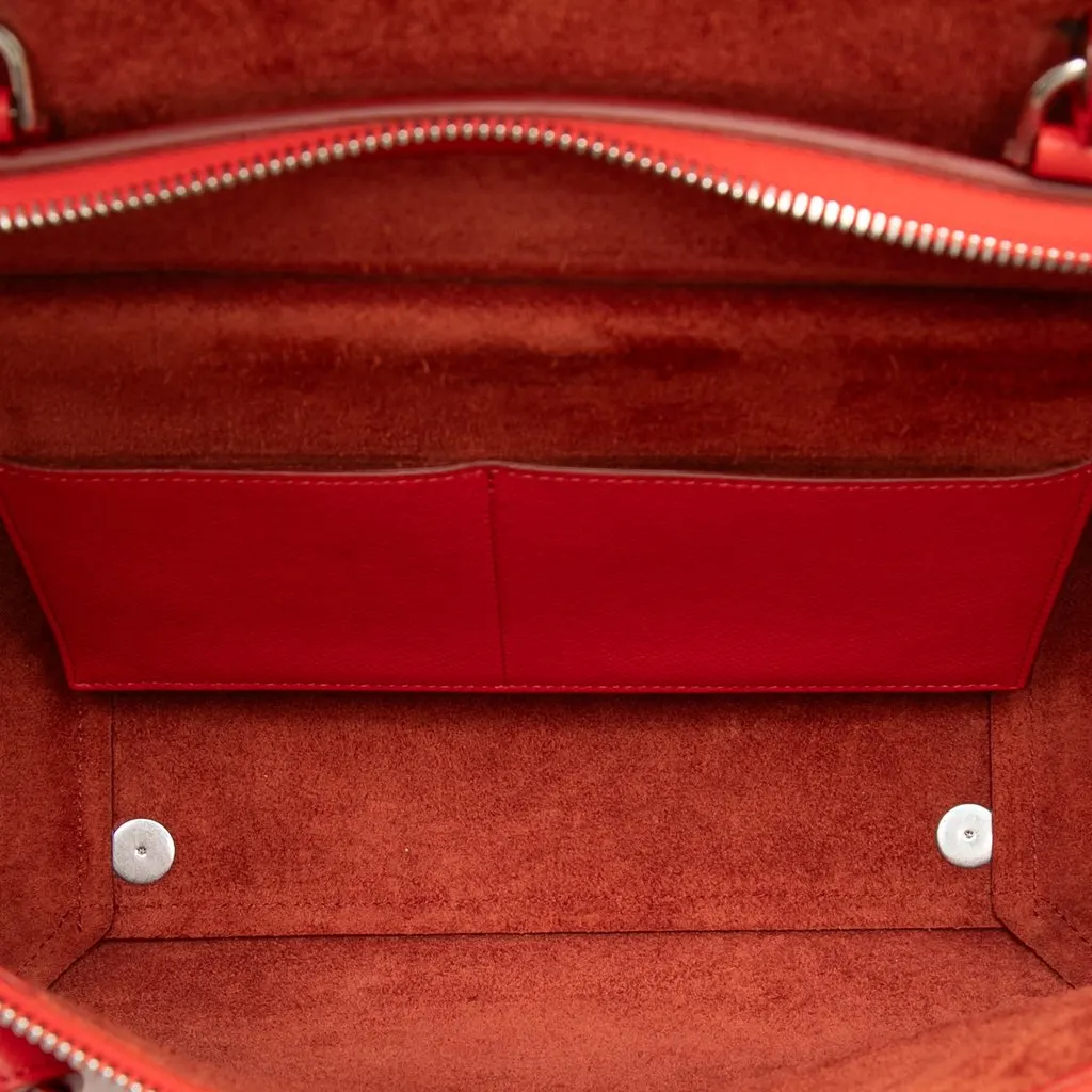 Celine Mini Grained Calfskin Belt Bag Red Leather Very good - Model View