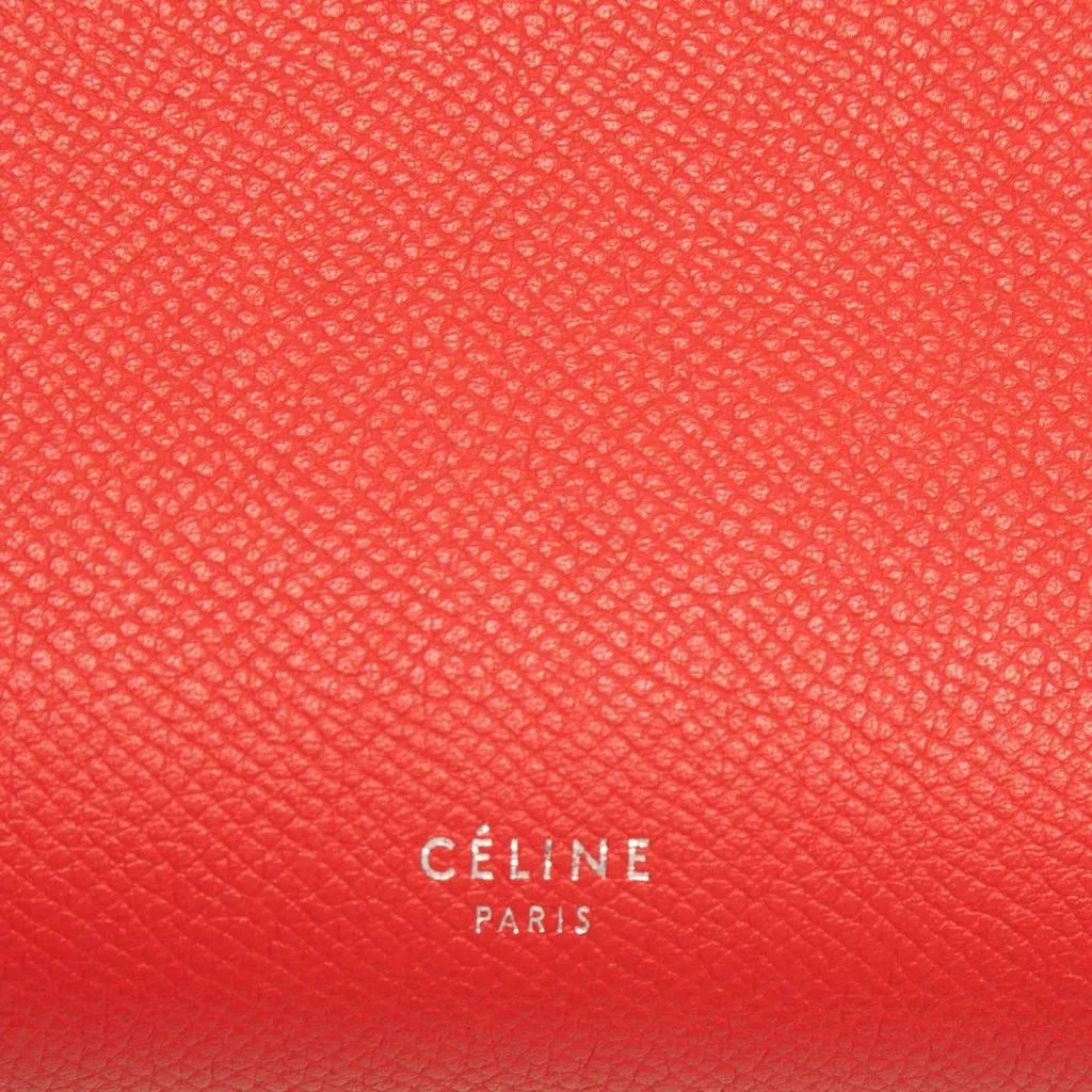 Celine Mini Grained Calfskin Belt Bag Red Leather Very good - Box View