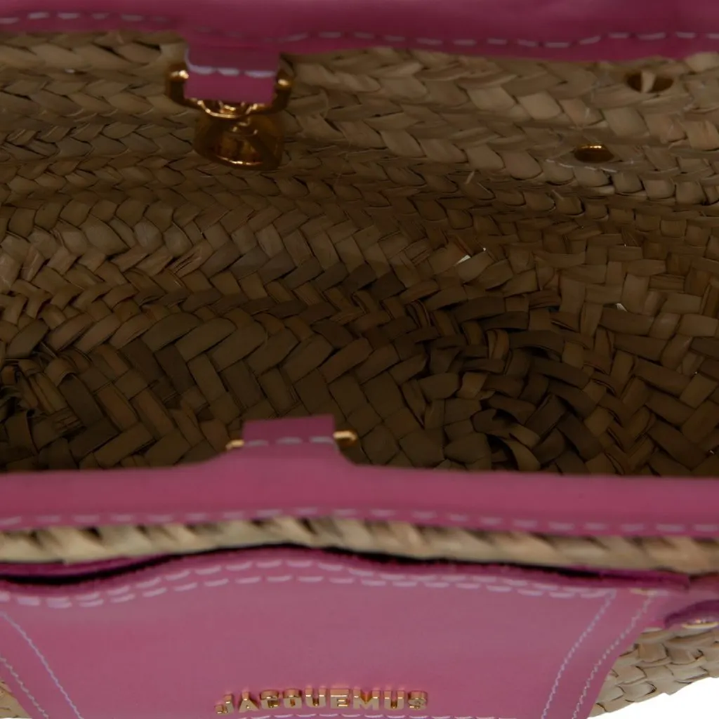 Jacquemus Le Panier Soleil Satchel Beige Rattan Very good - Model View