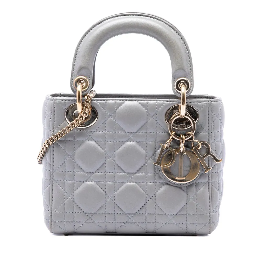 Dior Mini Lambskin Cannage Lady Dior MultiColor Leather Very good - Front View