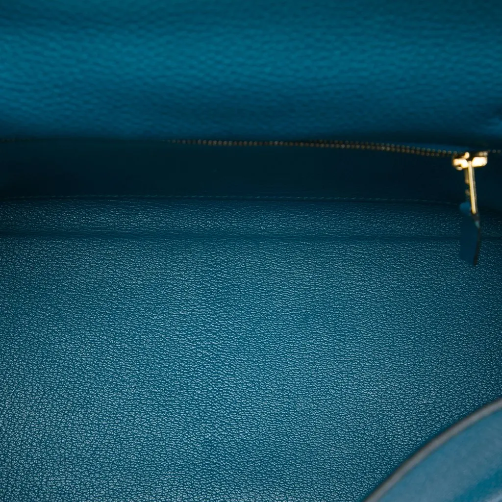 Hermès Togo Kelly II Retourne 28 Blue Leather Very good - Model View