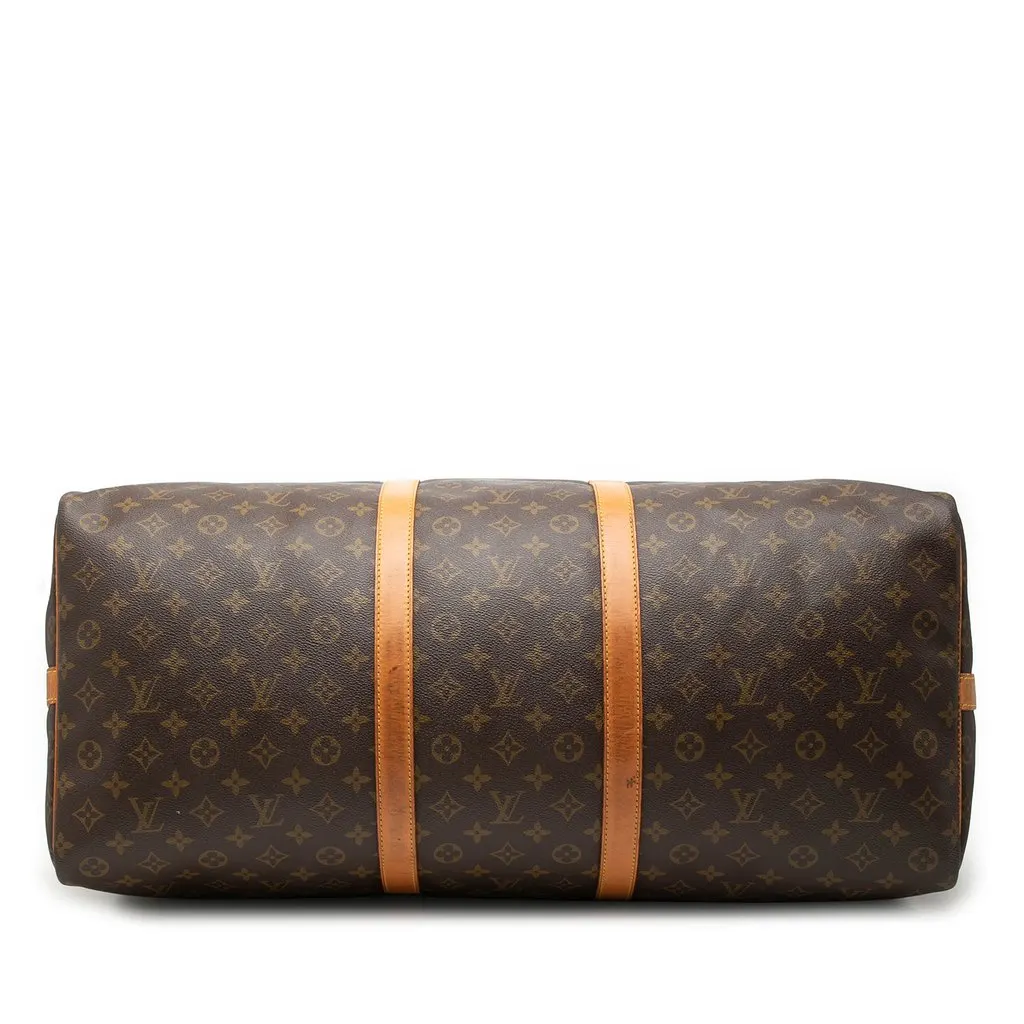 Louis Vuitton Monogram Keepall Bandouliere 60 Brown Good - Inside View