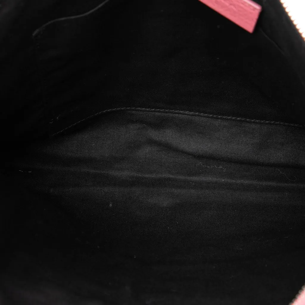 Balenciaga Lambskin Motocross Classic Zip Around Flat Clutch Pink Leather Very good - Model View