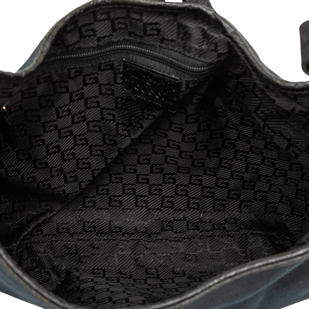 Gucci Canvas Bamboo Jackie Hobo Black Canvas Good - Model View
