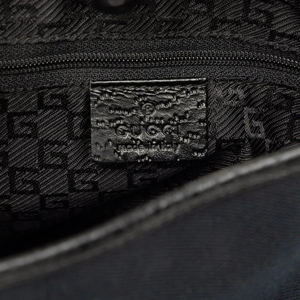 Gucci Canvas Bamboo Jackie Hobo Black Canvas Good - Box View