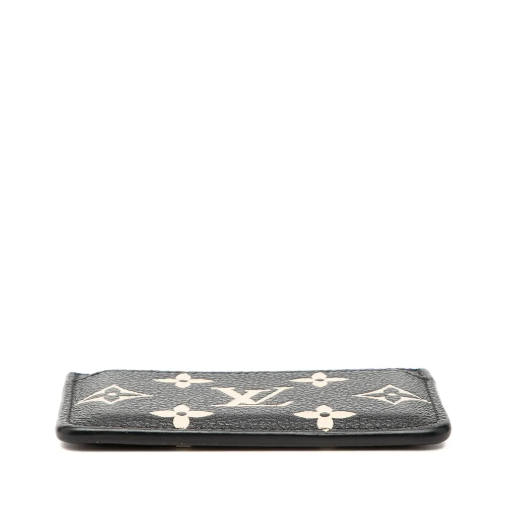 Louis Vuitton Bicolor Monogram Empreinte Card Holder Black Leather Very good - Inside View