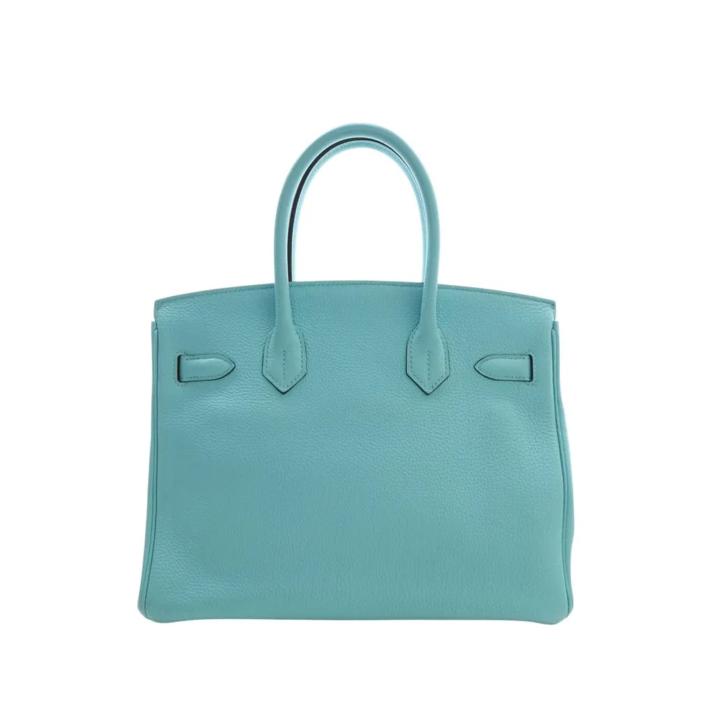 Hermès Togo Birkin Retourne 30 Blue Leather Very good - Back View