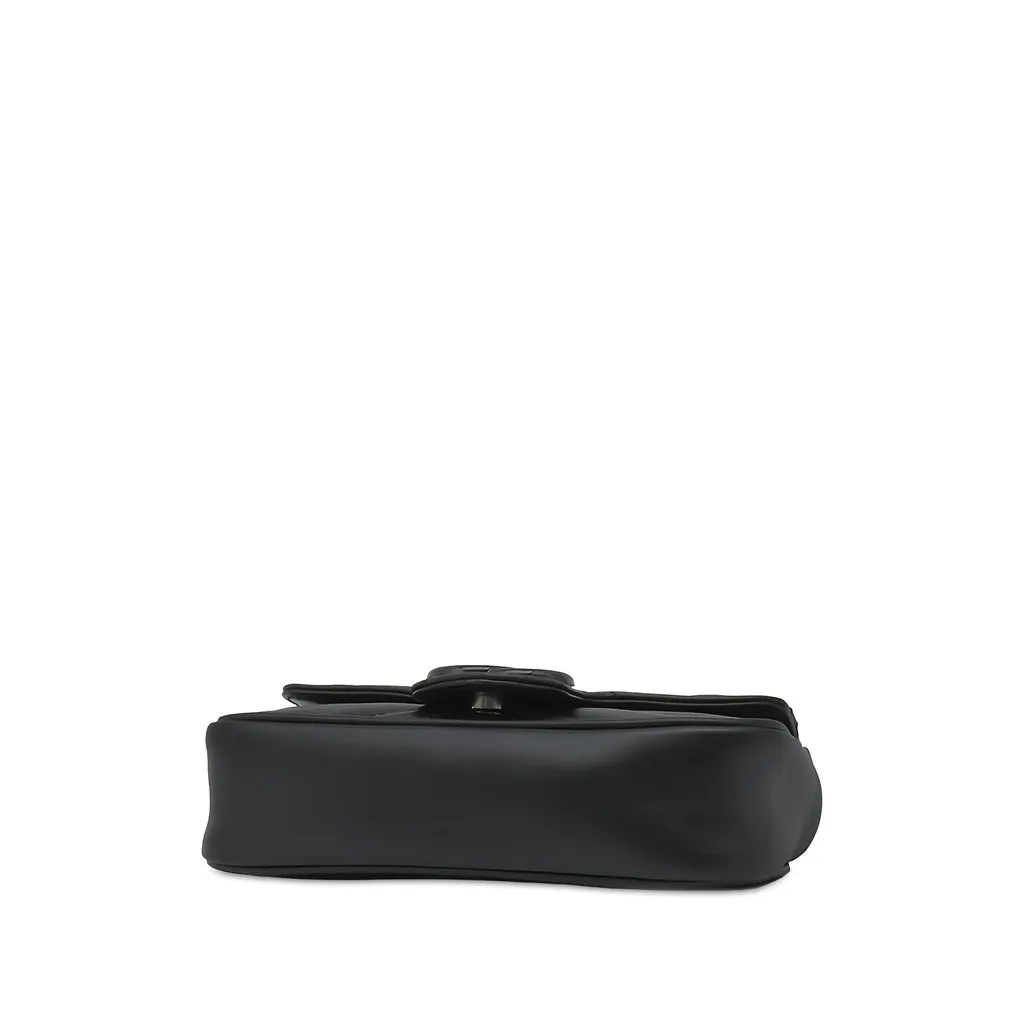 Gucci GG Marmont Matelasse Calfskin Monochrome Chain Belt Bag Black Leather Good - Inside View