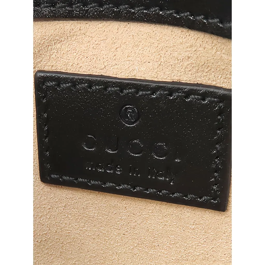 Gucci GG Marmont Matelasse Calfskin Monochrome Chain Belt Bag Black Leather Good - Box View