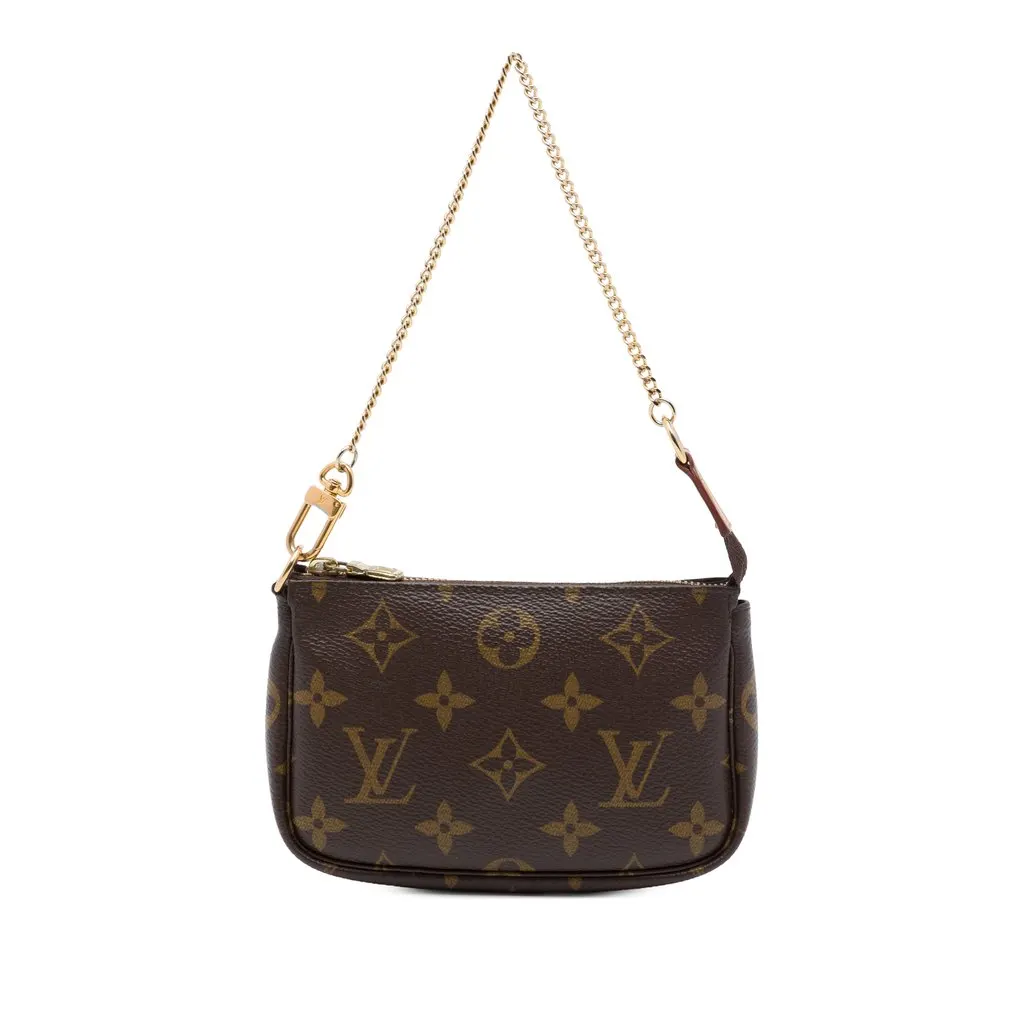 Louis Vuitton Monogram Mini Pochette Accessoires Brown Very good - Front View