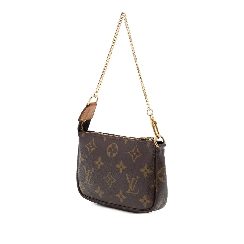 Louis Vuitton Monogram Mini Pochette Accessoires Brown Very good - Back View