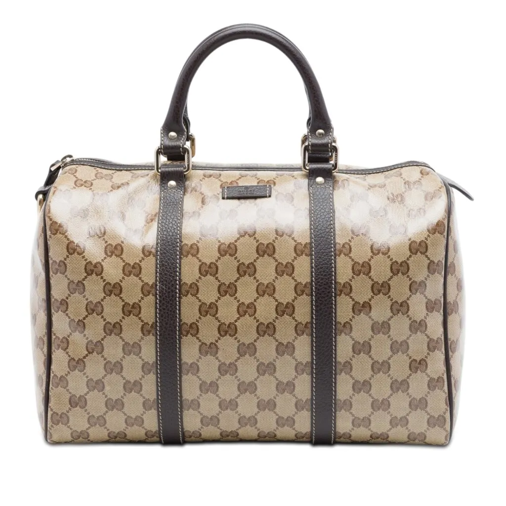 Gucci Medium GG Crystal Joy Boston Bag Beige Very good - Front View
