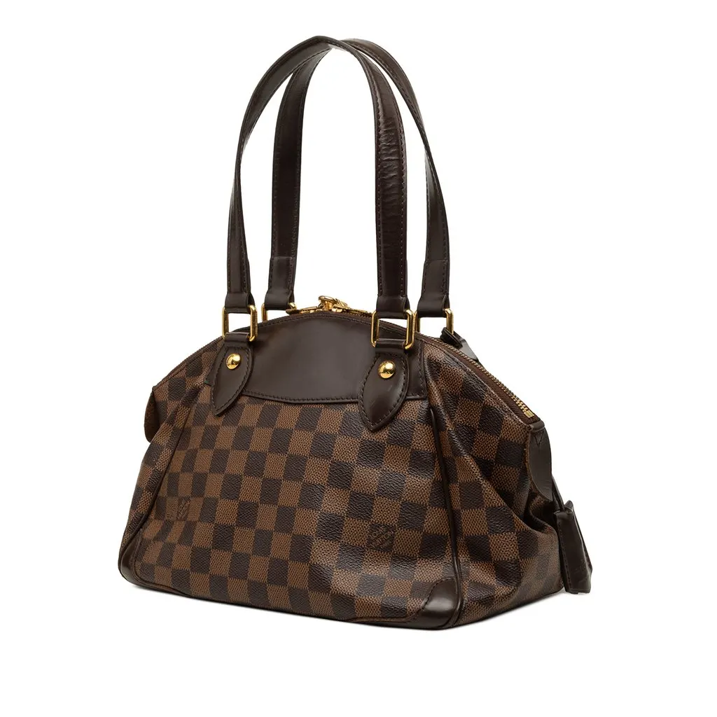 Louis Vuitton Damier Ebene Verona PM Brown Canvas Good - Back View