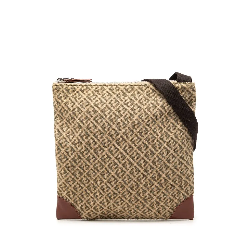 Fendi زوكينو صوف حقيبة كروس