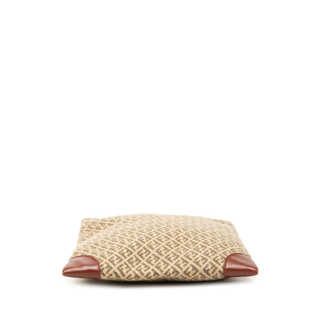 Fendi Zucchino Wool Crossbody Beige Wool Very good - Inside View