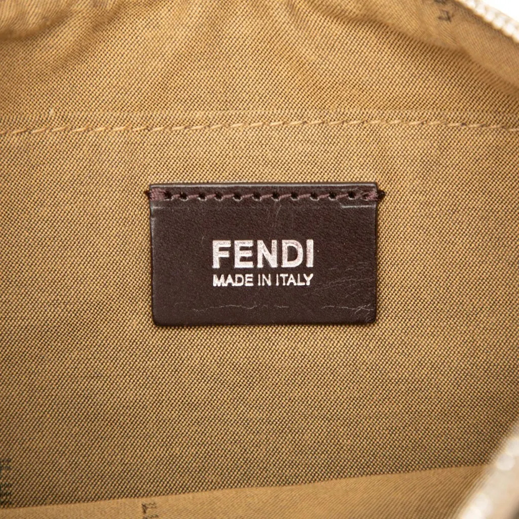 Fendi Zucchino Wool Crossbody Beige Wool Very good - Box View