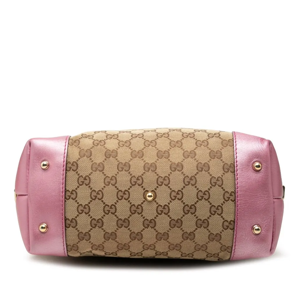 Gucci GG Canvas Heart Bit Satchel Beige Very good - Inside View