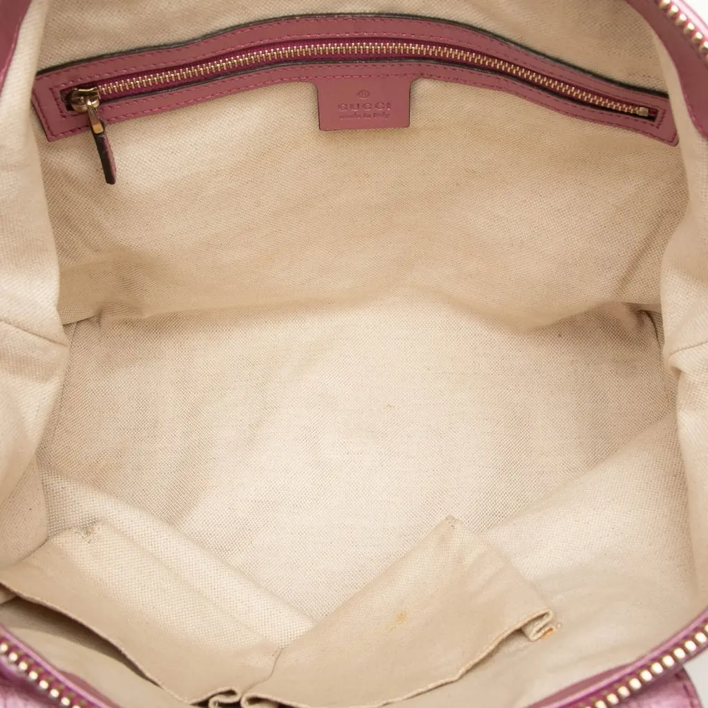 Gucci GG Canvas Heart Bit Satchel Beige Very good - Model View