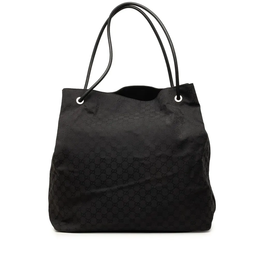 Gucci GG Canvas Gifford Tote Black Canvas Good - Front View
