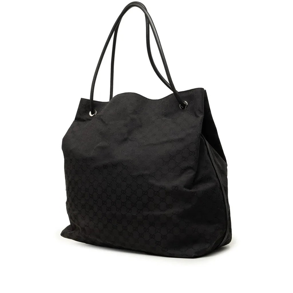 Gucci GG Canvas Gifford Tote Black Canvas Good - Back View