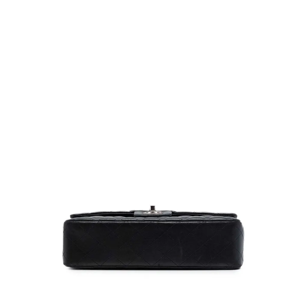 Chanel Medium Classic Lambskin Double Flap Black Leather Very good - Inside View