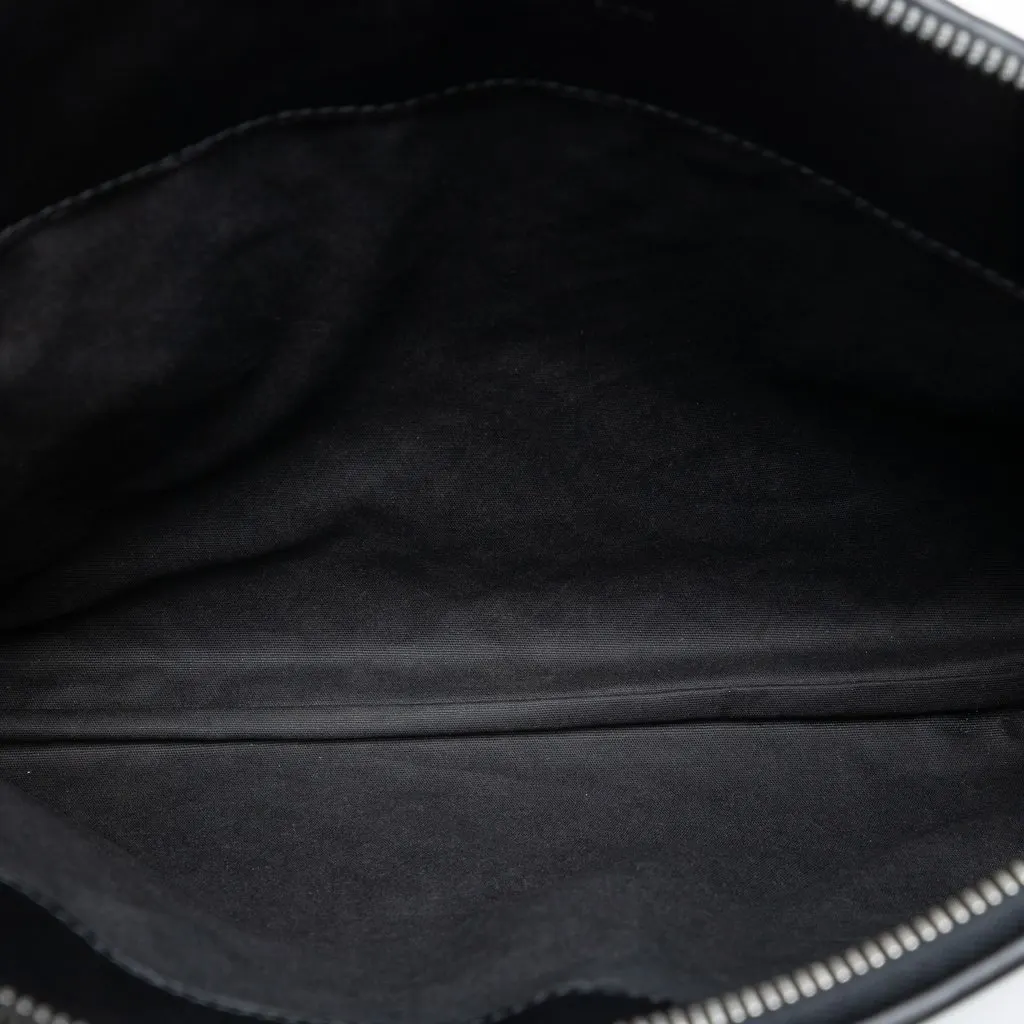 Bottega Veneta Large Nappa Intrecciato Zip Pouch Blue Leather Very good - Model View