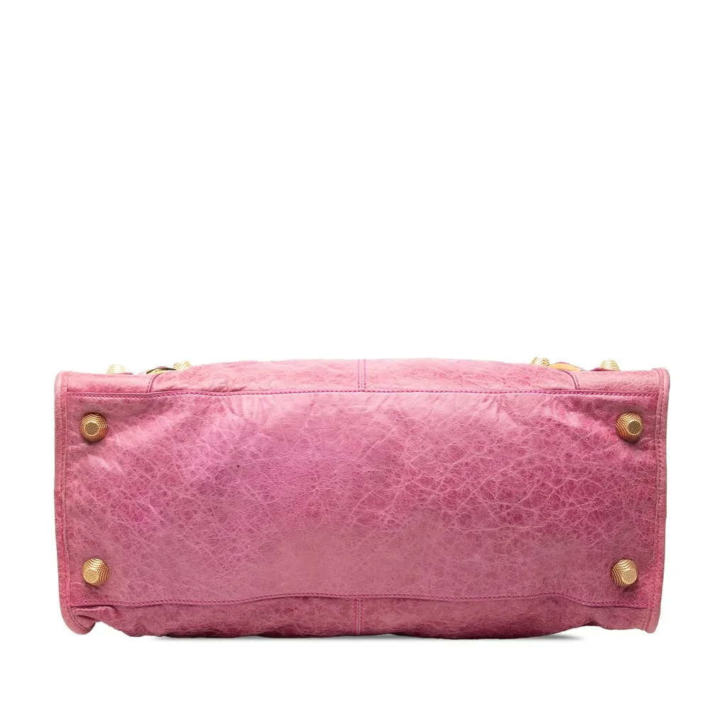 Balenciaga Lambskin Motocross Giant 21 Work Bag Pink Leather Good - Inside View