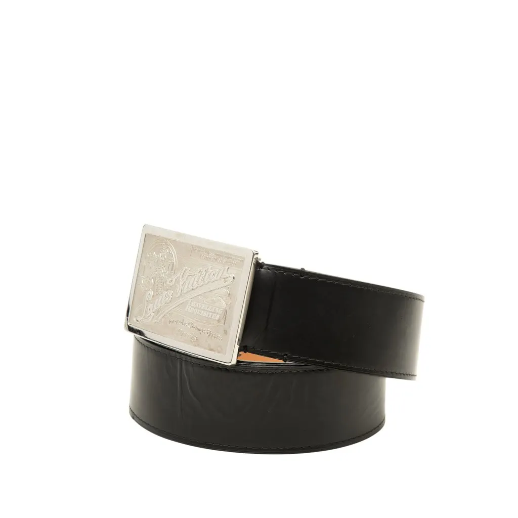 Louis Vuitton Leather Travelling Requisites Belt Black Leather Very good - Back View