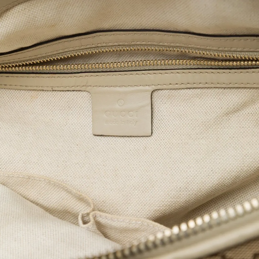 Gucci GG Canvas Heart Bit Satchel Brown Canvas Good - Box View