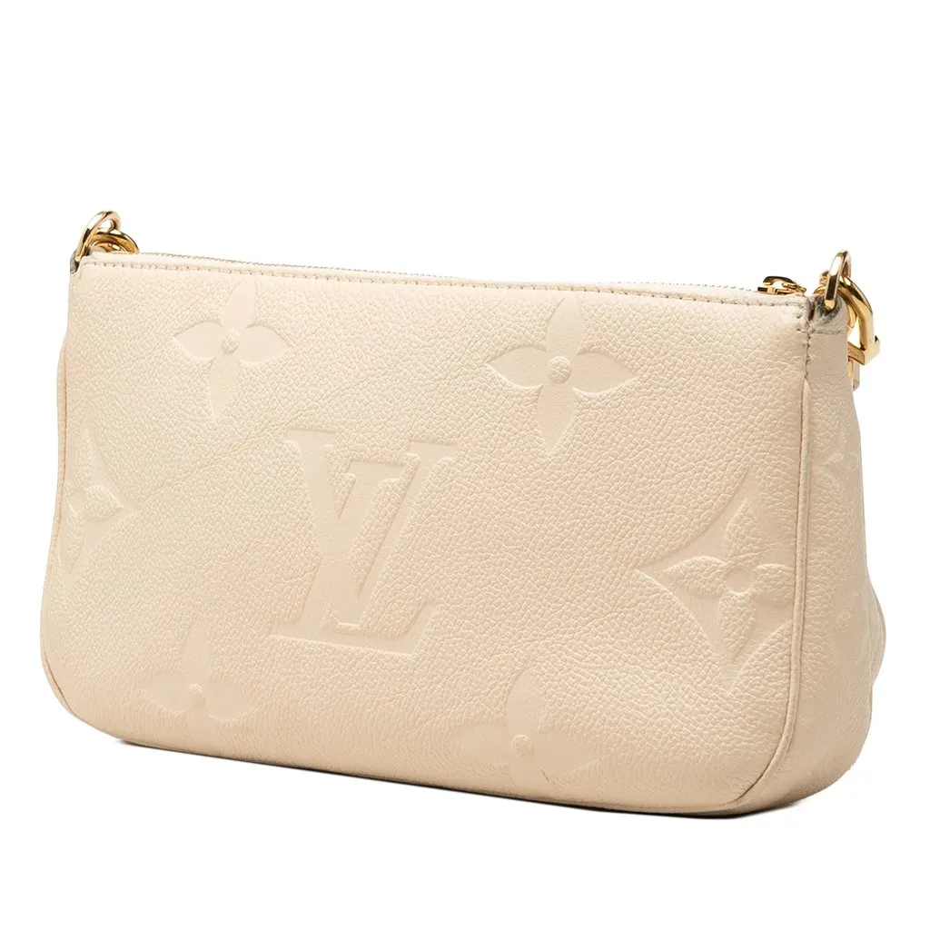 Louis Vuitton Monogram Giant Empreinte Multi Pochette Accessoires White Leather Very good - Back View