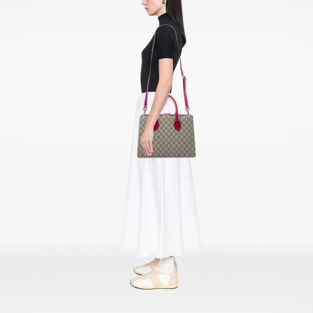 Gucci GG Supreme Convertible Top Handle Bag Beige Very good - Box View