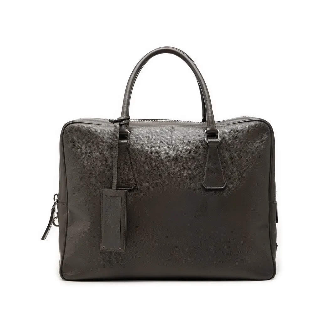 Prada Saffiano Business Bag MultiColor Leather Good - Front View