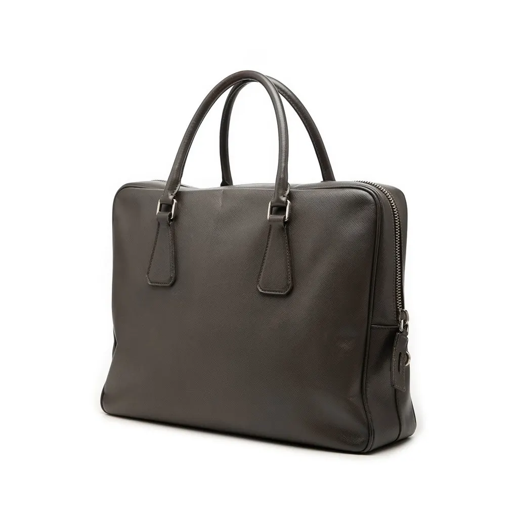 Prada Saffiano Business Bag MultiColor Leather Good - Back View