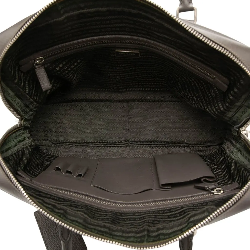 Prada Saffiano Business Bag MultiColor Leather Good - Model View