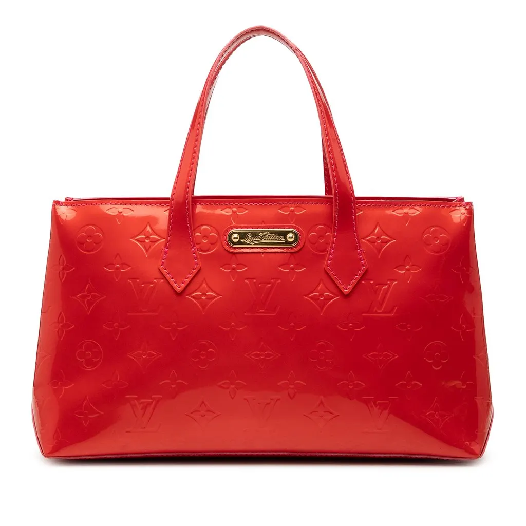Louis Vuitton Monogram Vernis Wilshire PM Red Leather Good - Front View