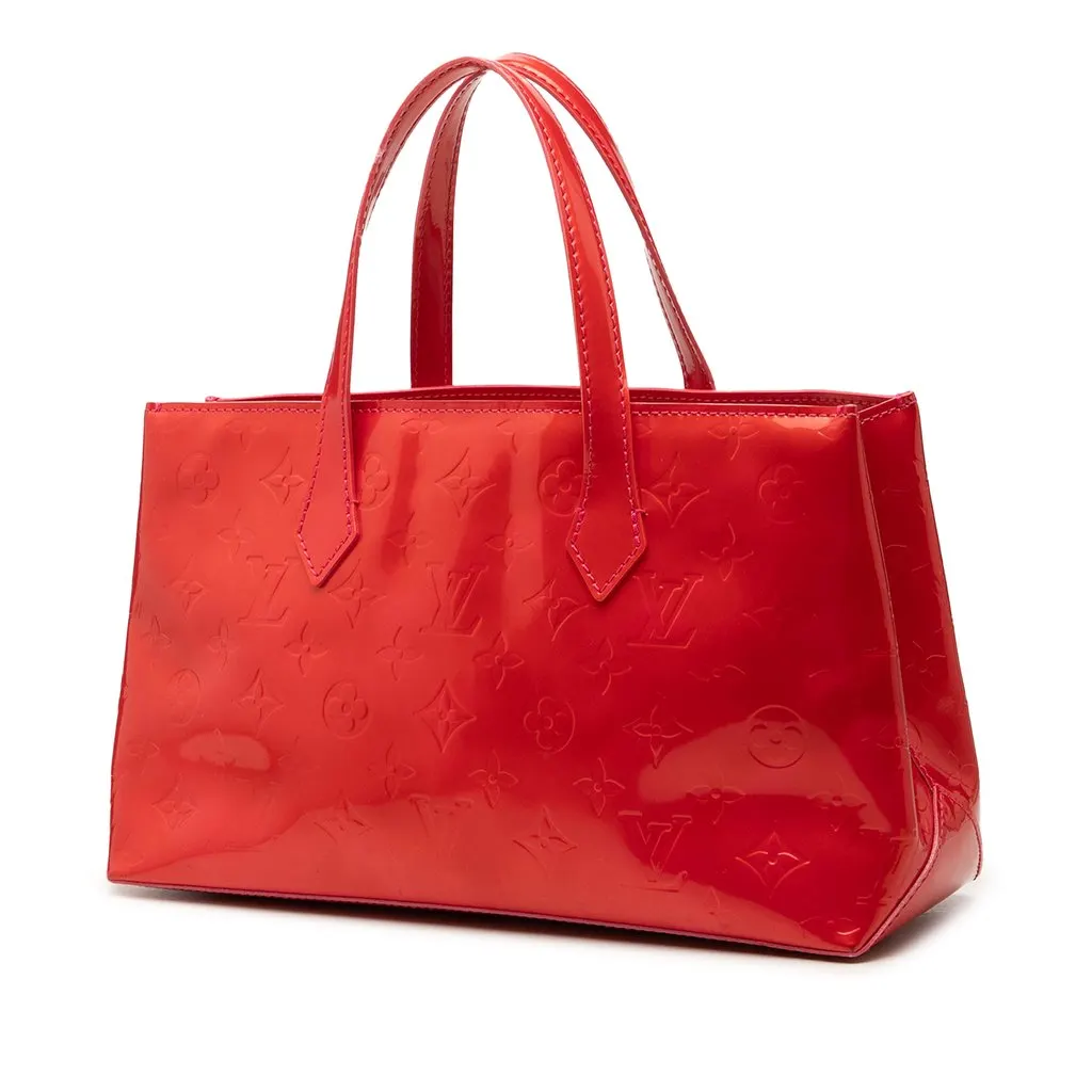 Louis Vuitton Monogram Vernis Wilshire PM Red Leather Good - Back View