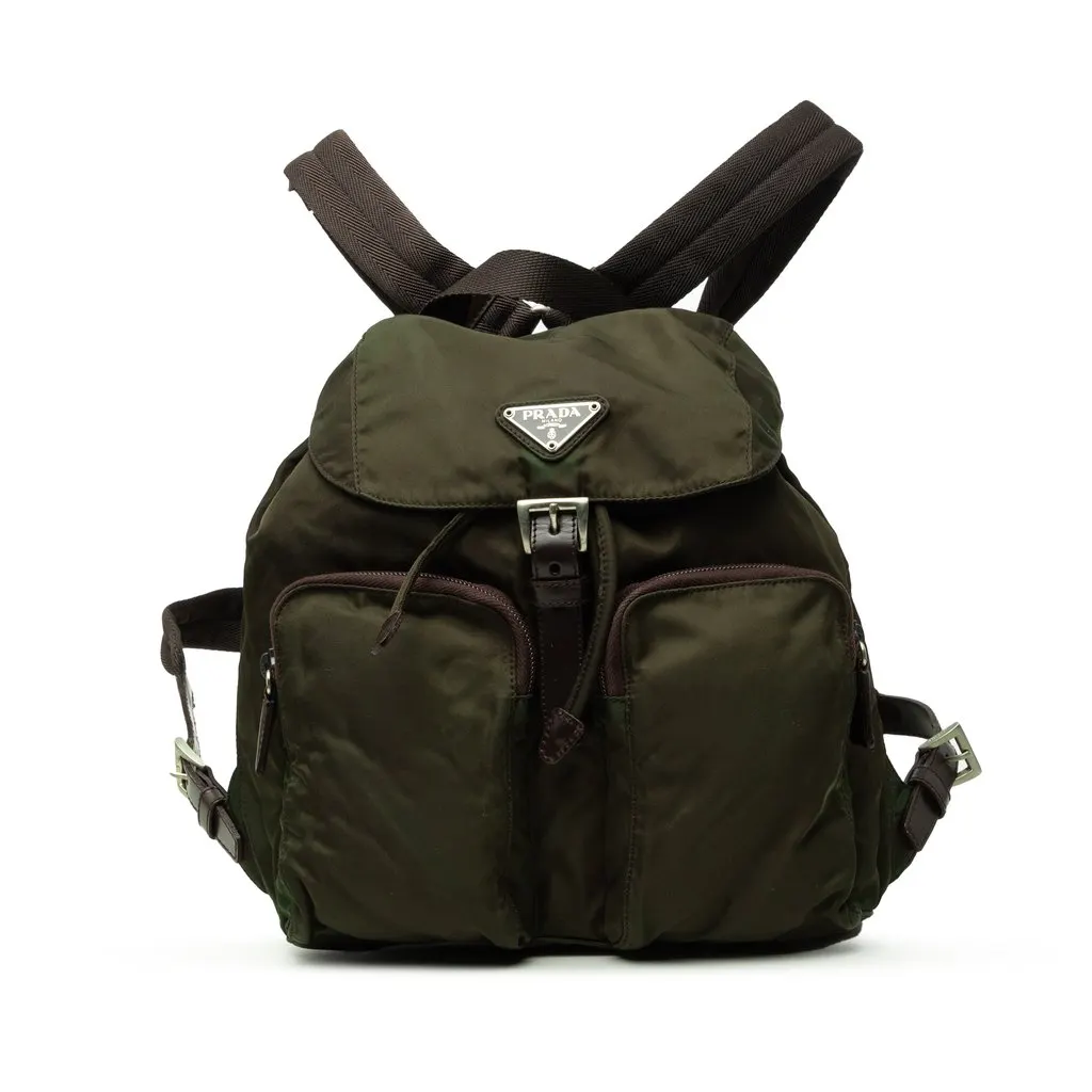 Prada Tessuto Backpack Brown Very good - Front View