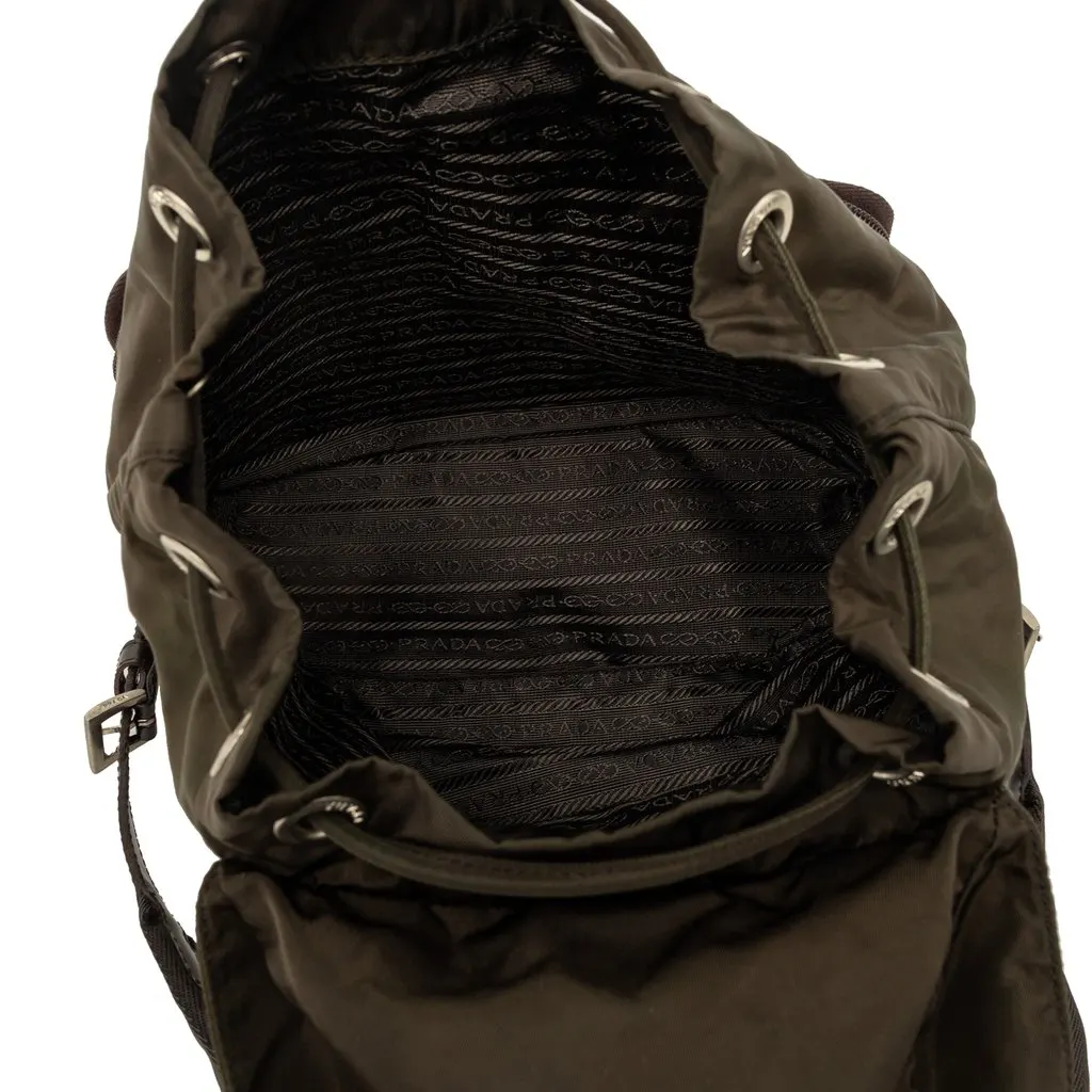 Prada Tessuto Backpack Brown Very good - Model View