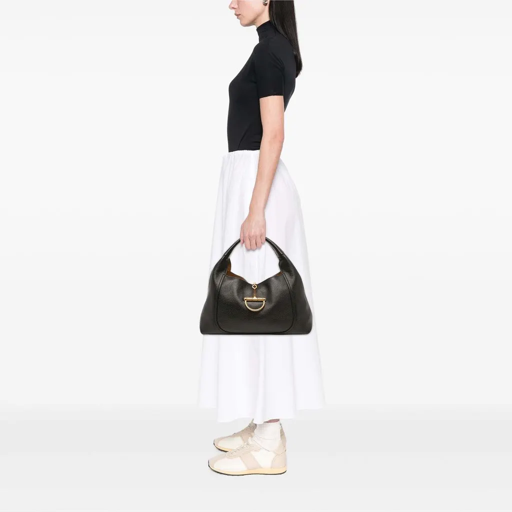 Gucci Maxi Grained Calfskin Softbit Hobo Black Leather Very good - Box View
