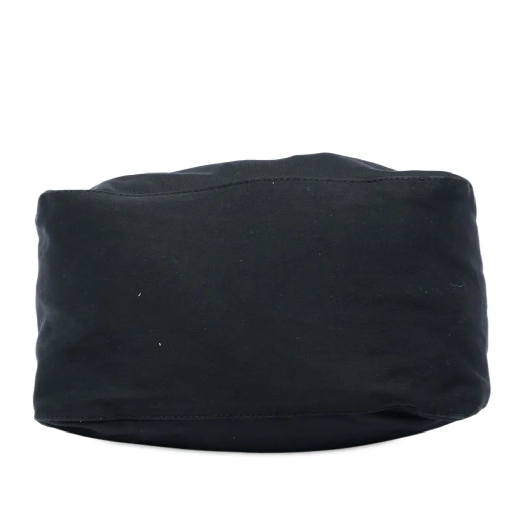 Fendi Neoprene Double Flap Shoulder Bag Black Very good - Inside View