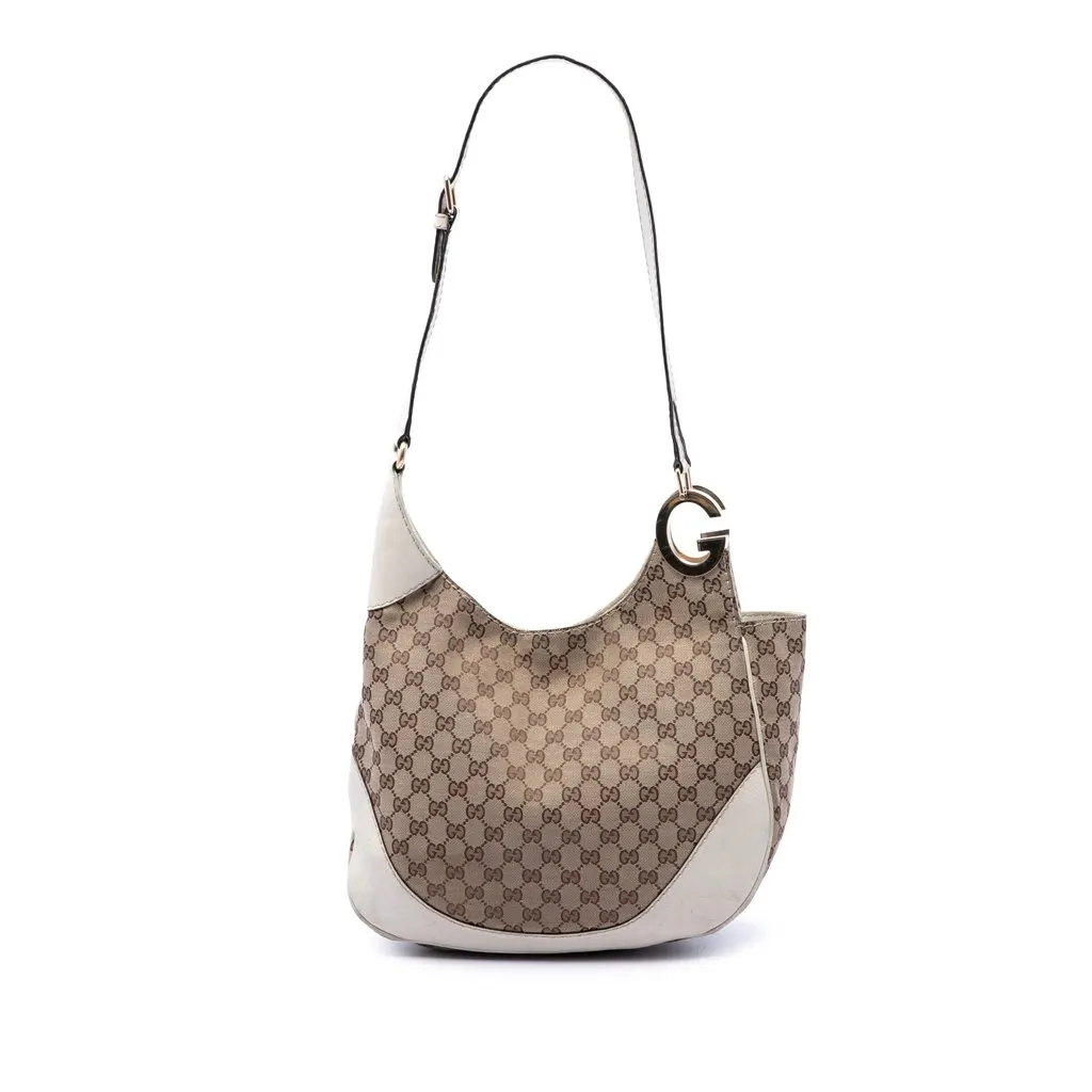 Gucci GG Canvas Charlotte Crossbody Beige Very good - Front View